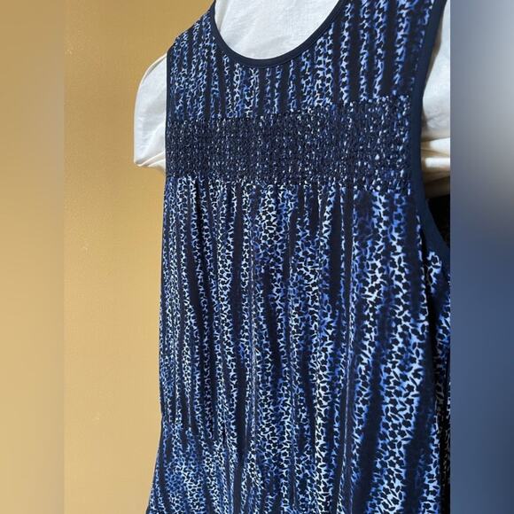 MICHAEL Michael Kors Sleeveless Blue Print Flowy Summer Dress Size 0 - Picture 3 of 4